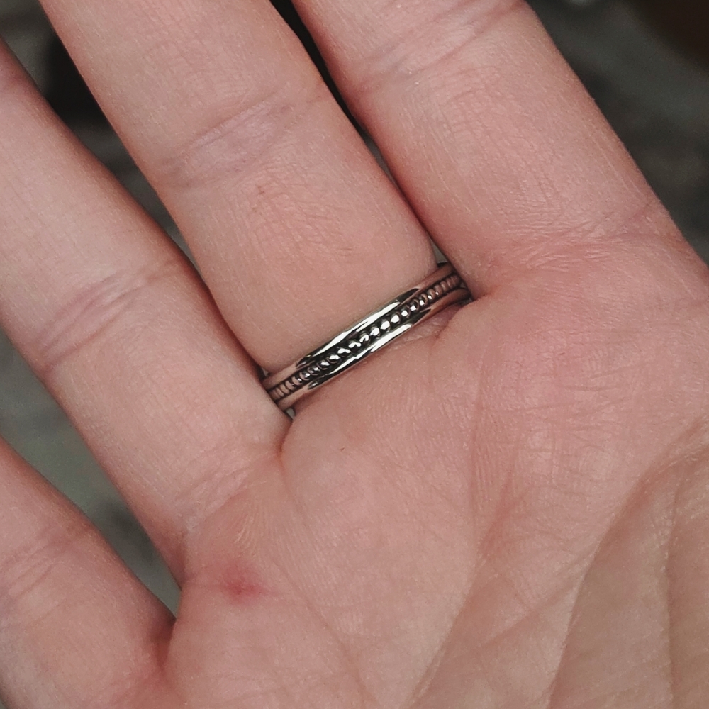 Silver and Turquoise Ring Set - Picture 2 of 2